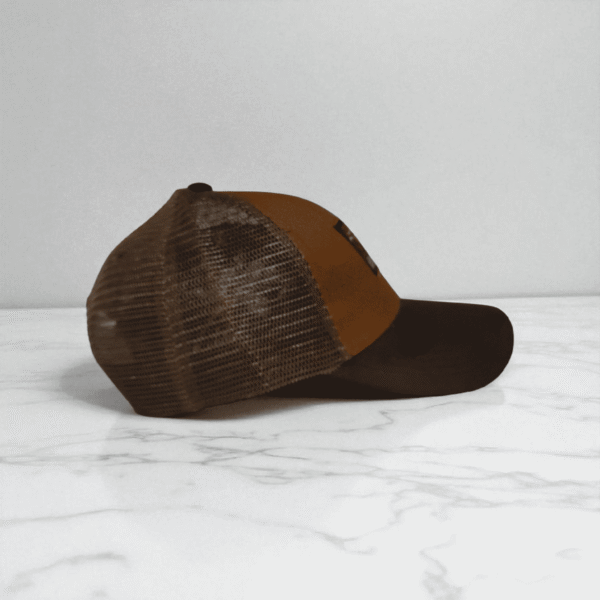 Casquette Trucker Courbée Marron