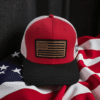 Casquette Red American Flag Patch