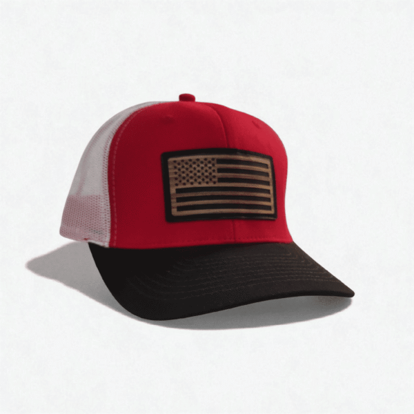 Casquette Red American Flag Patch