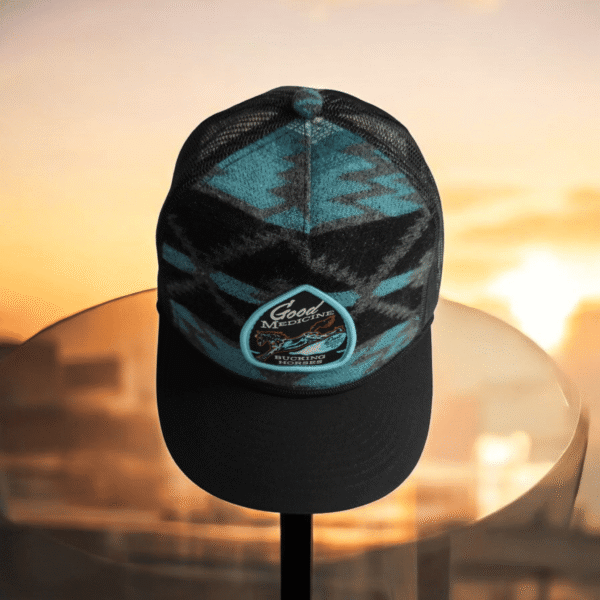 Bucking Horses Black Arrowhead SnapBack